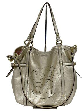 Coach Audrey Andie Cinch Tote Gold Leather Slouchy Buckle Bag Shoulder & Satchel